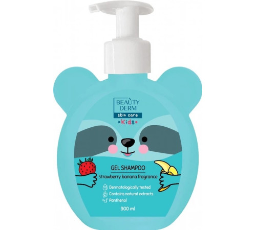  beauty derm kidsГель для душа и Шампунь с клубнично-банановым ароматом (300 мл)