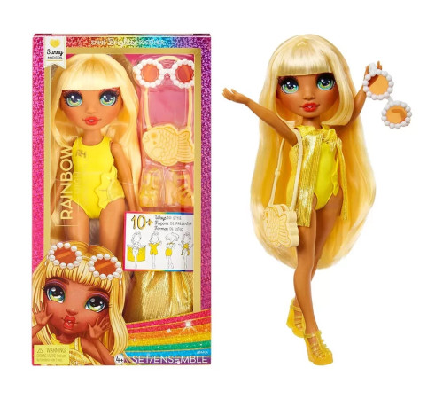 Детский магазин в Кишиневе в Молдове rainbow high 507284 Кукла с аксессуарами "sunny madison" серии "swim & style" (28 см.)
