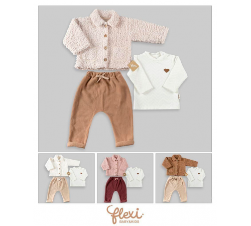 Детская одежда в Молдове flexi 219022 Комплект из 3 единиц (6-9-12-18 мес.) в асс.
