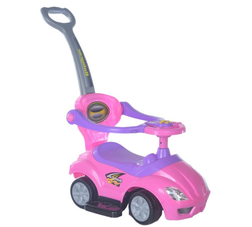 baby mix 45838 mașină cu mâner  3 in 1 "mega car" roz