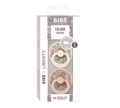 bibs Пустышка круглая латексная color eloise blush mix (6-18 м.) 2 шт. 