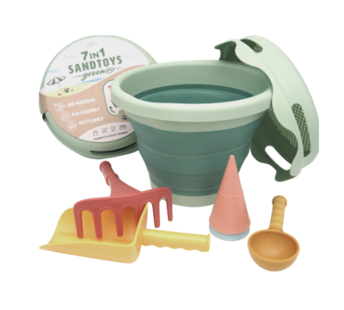 compactoys 99700401 set de nisip compact 7 &icirc;n 1 (verde)