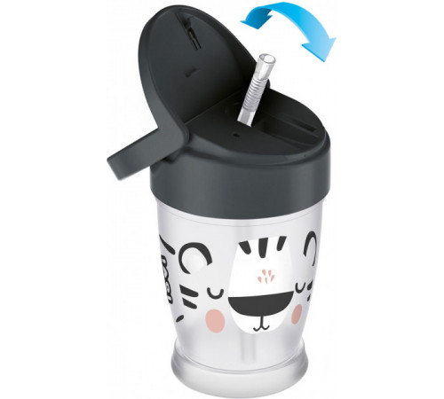 lovi 35/356 Поильник с трубочкой "salt and pepper" (12 м+) 250 мл. 