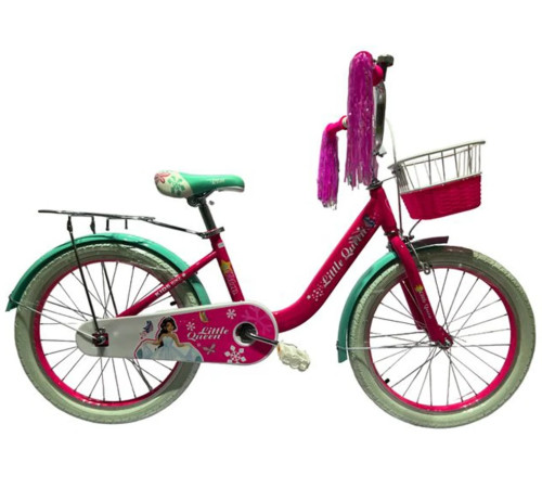  36295 gi-3/2 bicicleta "little gueen 20" verde\roz
