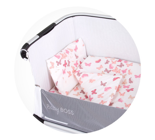  chipolino Постельное белье для колыбели kosclosetv20wb "Бабочки" белое (4 ед.)