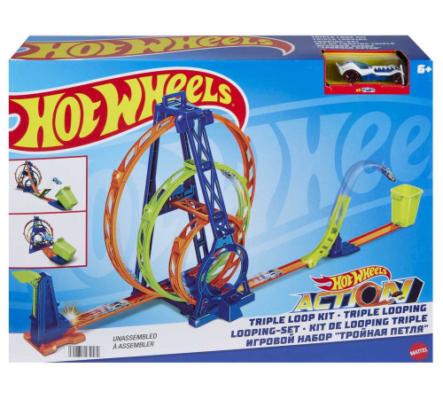 hot wheels hmx37 triple loop track