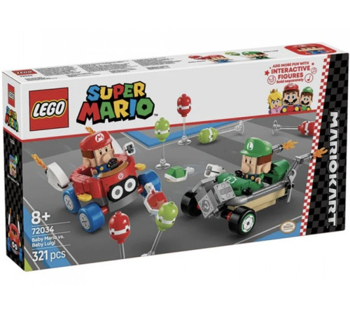 Lego Super Mario 72034 Constructor Mario Kart – Baby Mario vs Baby Luigi (321 el.)  lego super mario 72034 constructor mario kart – baby mario vs baby luigi (321 el.)