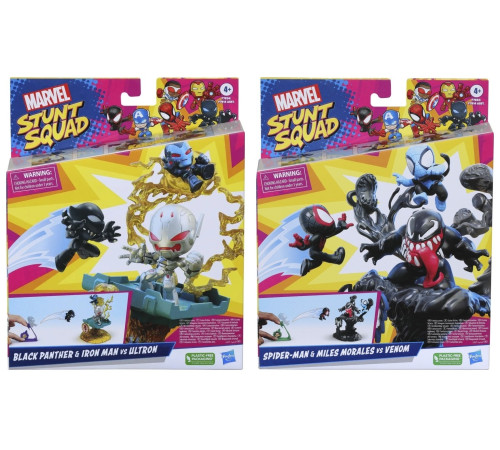  hasbro f7814 set de joc stunt squad "marvel villain knockdown" (in sort.) 