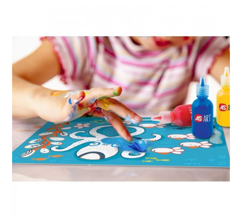 as kids 1038-21063 set pentru desen "primele creatii cu degetele"