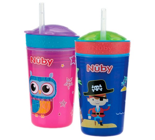  nuby id10373 cana cu pai tare+containerul pentru snacuri 270ml