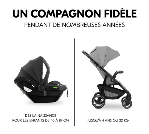 hauck cărucior 3 in 1 shop n care trio set grey