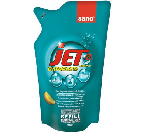  sano jet bathroom Универсальное средство для  ванной (запаска) 500 мл 990689