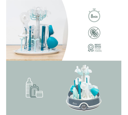 babymoov a003110 sterilizator electric si uscator de biberoane 2 in 1 turbo (+)