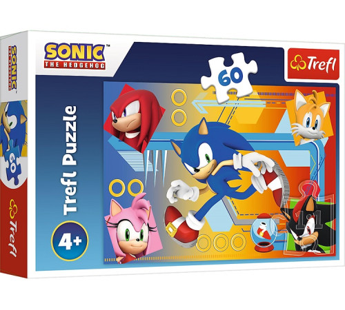 Trefl 17387 Пазлы "Соник в действии" (60 эл.)  trefl 17387 Пазлы "Соник в действии" (60 эл.)
