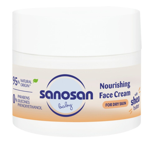  sanosan cremă de față pentru copii cu unt de shea baby dry skin face cream (50 ml.) 