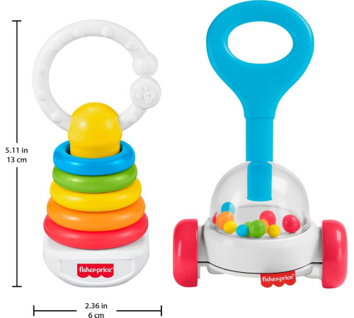 fisher-price jkp54 set de zornăitoare "newborn classic"