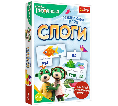 Детский магазин в Кишиневе в Молдове trefl 02173 Настольная игра "Слоги. Родина Трефликов" (рус.)