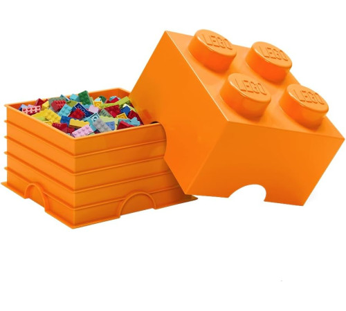 lego Контейнер для хранения storage brick 4 (25 x 25x18 cм) оранжевый 