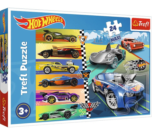 Trefl 14362 Пазлы Макси "Hot Wheels" (24 эл.)  trefl 14362 Пазлы Макси "hot wheels" (24 эл.)