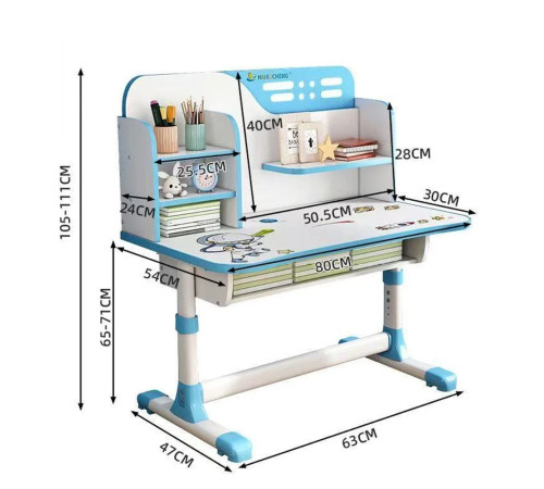 48509 set de mobilier reglabil pentru copii (birou + scaun) richi jch180 