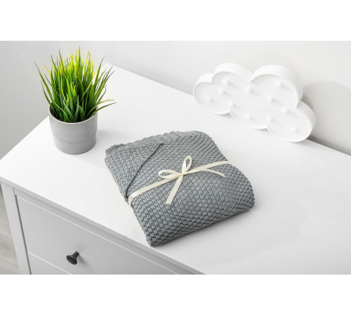 sensillo-43495 pătură din bambus cu glugă (90 x 85 cm) grafit