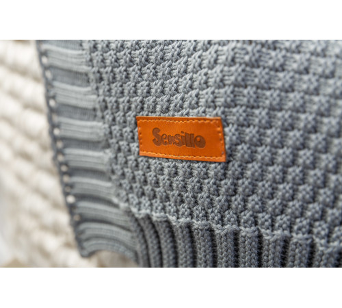 sensillo-43495 pătură din bambus cu glugă (90 x 85 cm) grafit
