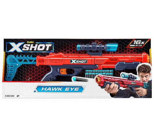  zuru 36435 Бластер x-shot excel hawk eye (16 стрел)
