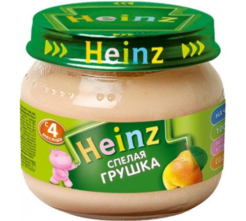 Детское питание в Молдове heinz пюре Спелая грушка (4 м.+) 80 гр.