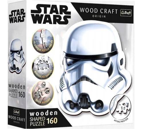 Trefl 20188 Деревянные пазлы "Stormtrooper`s helmet " Lucasfilm Star Wars (160эл.)  trefl 20188 Деревянные пазлы "stormtrooper`s helmet " lucasfilm star wars (160эл.)