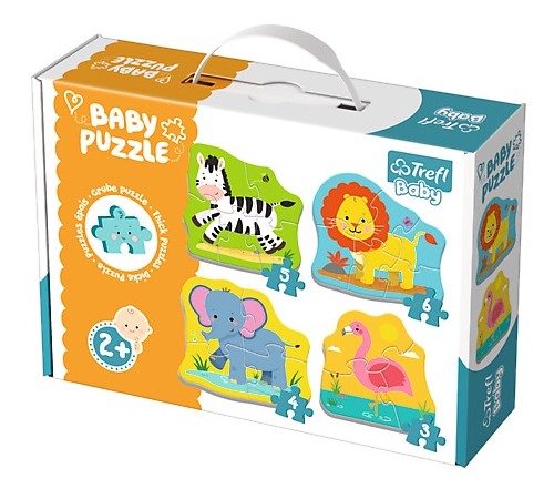  trefl 36073 puzzle 4-in-1 baby classic "animale safari "(5/6/4/3 el.)