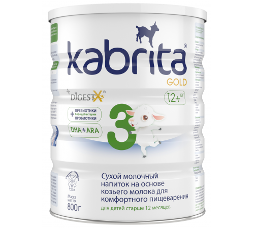 Сухая молочная смесь kabrita gold 3 (12 м+) 800 гр.