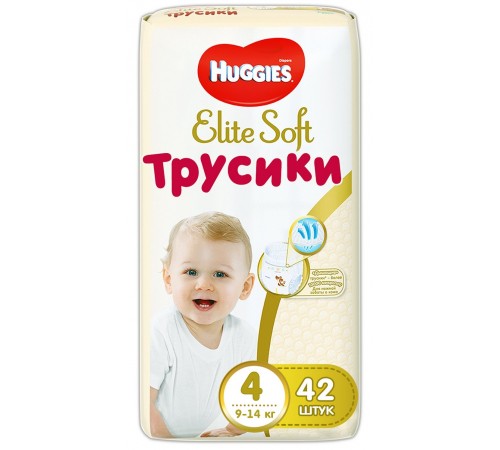 Huggies Трусики Elite Soft 4 (9-14 кг.) 42 шт. huggies Трусики elite soft 4 (9-14 кг.) 42 шт.