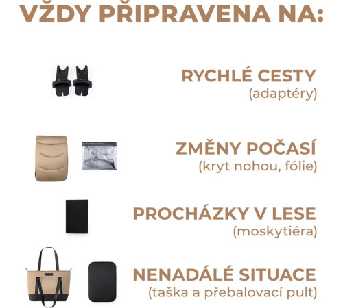 kinderkraft Коляска 2-в-1 prime2 бежевый