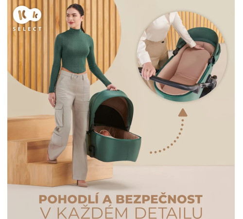 kinderkraft Коляска 2-в-1 prime2 бежевый