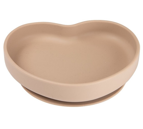 Canpol 80/309 Farfurie din silicon cu ventuză "Heart" (bej)  canpol 80/309 farfurie din silicon cu ventuză "heart" (bej)