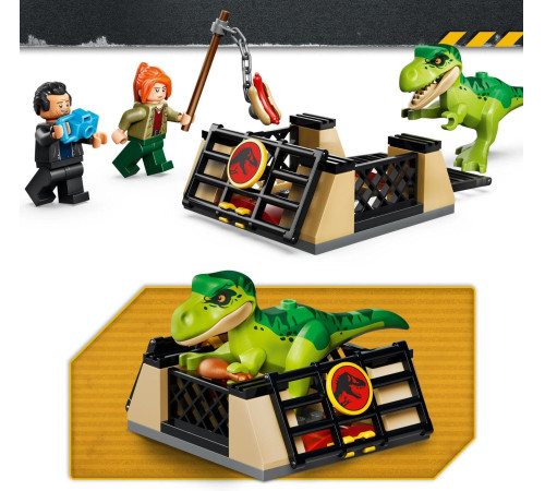 lego jurassic world 77978 constructor "camionetă de transport pentru un t&acirc;năr t. rex" (115 el.)