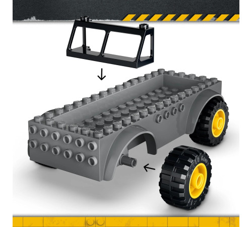 lego jurassic world 77978 constructor "camionetă de transport pentru un t&acirc;năr t. rex" (115 el.)