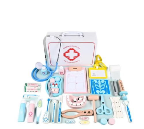 Jucării pentru Copii - Magazin Online de Jucării ieftine in Chisinau Baby-Boom in Moldova 73121 trusă de medic din lemn &icirc;ntr-o valiză