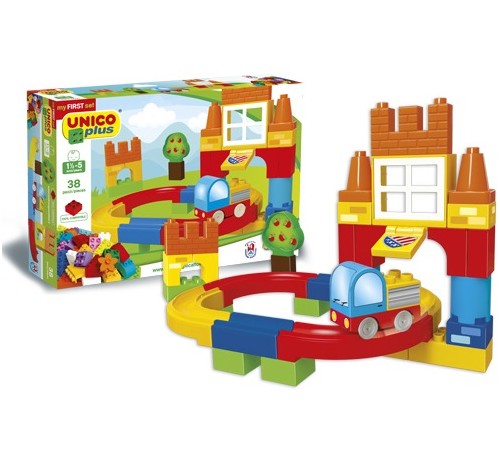 Детский магазин в Кишиневе в Молдове androni 8632-0000 Конструктор unicoplus "Круговая дорога" (38 дет.)