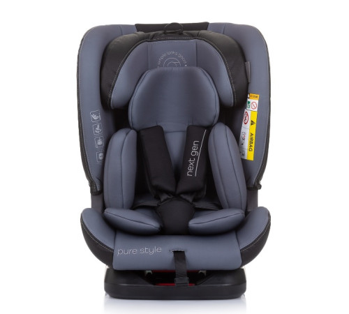 chipolino scaun auto next gen isofix i-size 360 °c (40-150 cm.) stkng02302gt gr. 0+/1/2/3 ( 0-36 kg.) grafit