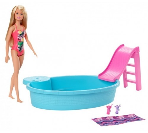 barbie ghl91 păpușă cu accesorii "distracție lângă piscină"