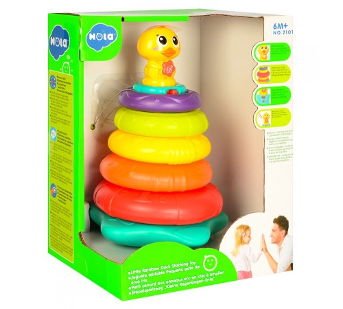 Hola Toys 2101 Музыкальная пирамидка "Уточка" Детский магазин в Кишиневе в Молдове hola toys 2101 Музыкальная пирамидка "Уточка"
