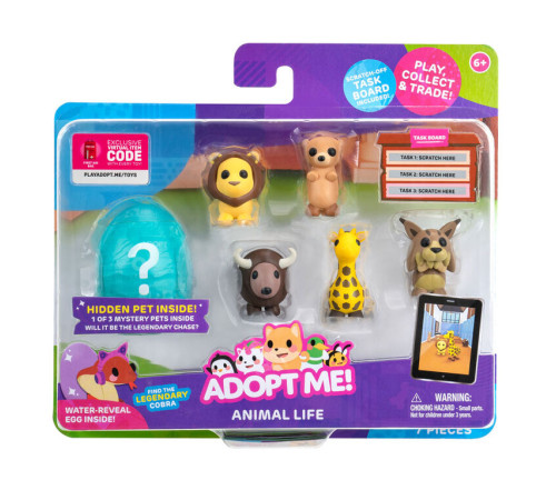 roblox adopt me! ame0017-3 set de 6 figurine "pets multipack" (in sort.)