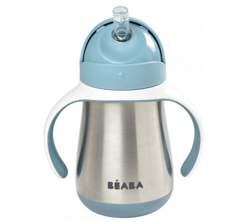 beaba 3566 cana inox cu pai 250 ml. (8 m.+) albastru
