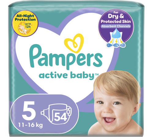 pampers active baby 5 (11-16 кг.) 54 шт.