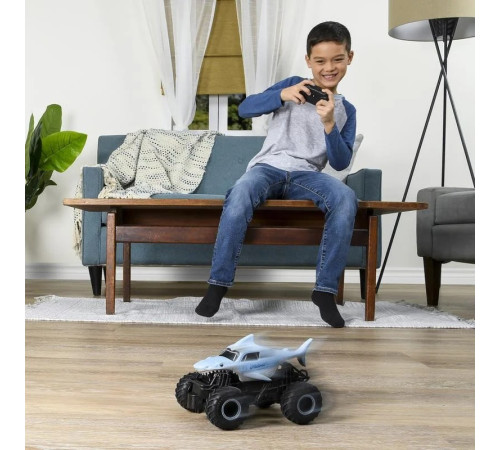 spin master 6044952 monster truck cu radio control "monster jam, megalodon 1:24"