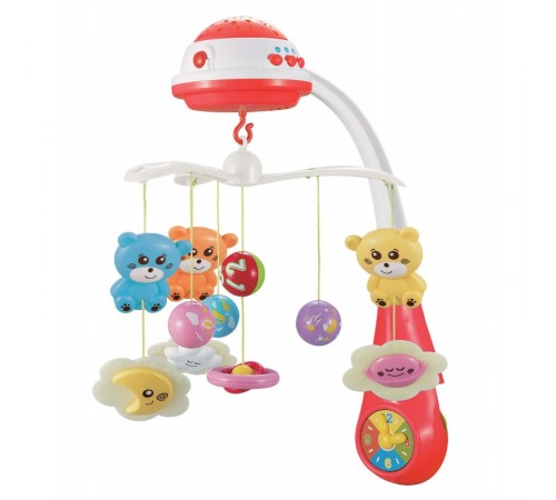 Детский магазин в Кишиневе в Молдове baby mix fs-35604 red Карусель Музыкальная с проектором