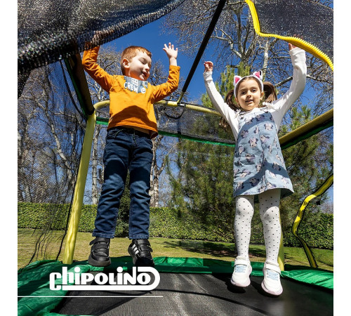 chipolino trampg0242g loc de joacă cu tobogan și trambulină (200 cm)