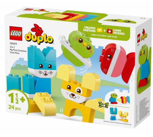  lego duplo 10477 Конструктор 3 в 1 "Креативные милые питомцы" (24 дет.)
