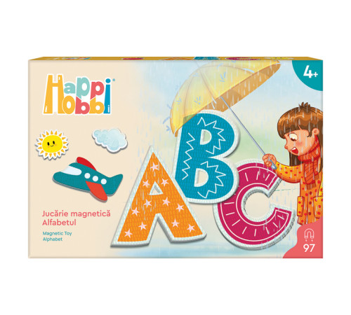 Детский&nbsp;магазин в Кишиневе в Молдове as kids 1029-64533 Детская развивающая настольная игра happihobbi "Магнитный Алфавит"